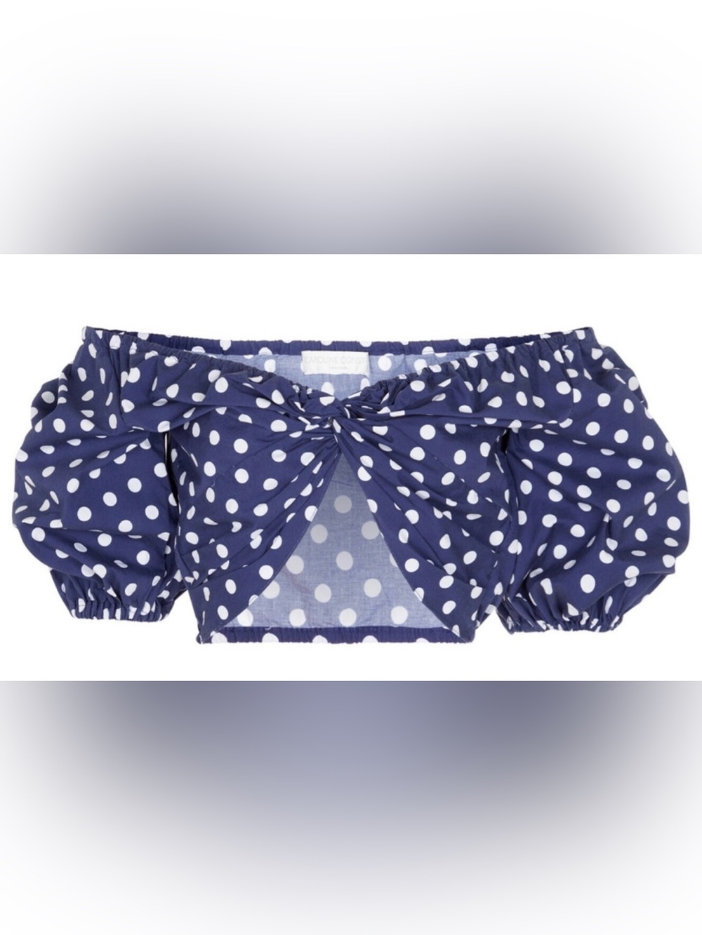 Caroline Constas NWT $320 polka-dot crop top